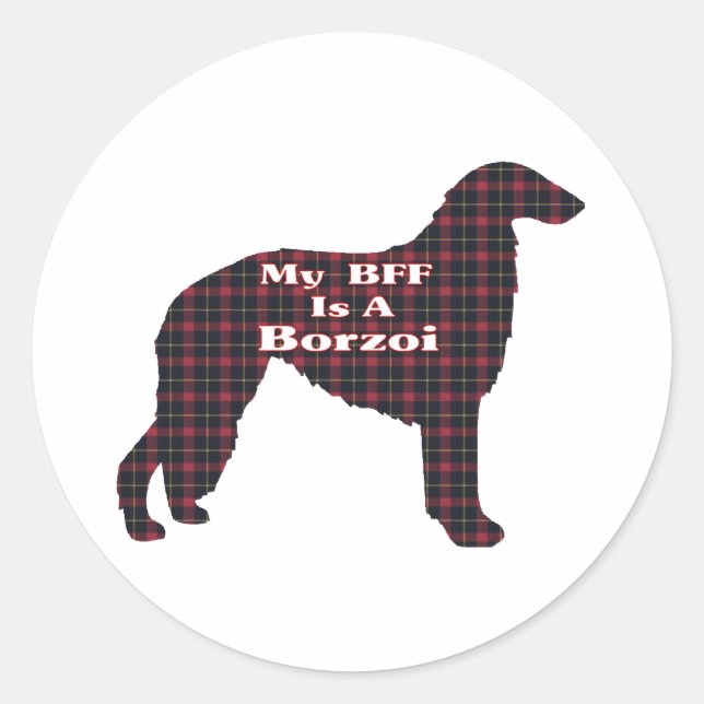 Adesivo Borzoi BFF Sticker (Frente)