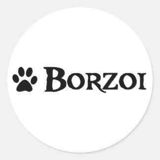 Adesivo Borzoi (estilo pirata com impressão digital)