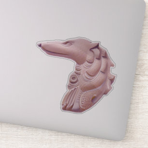 Adesivo Borzoi Perfil Rosa Relevo Borzoi