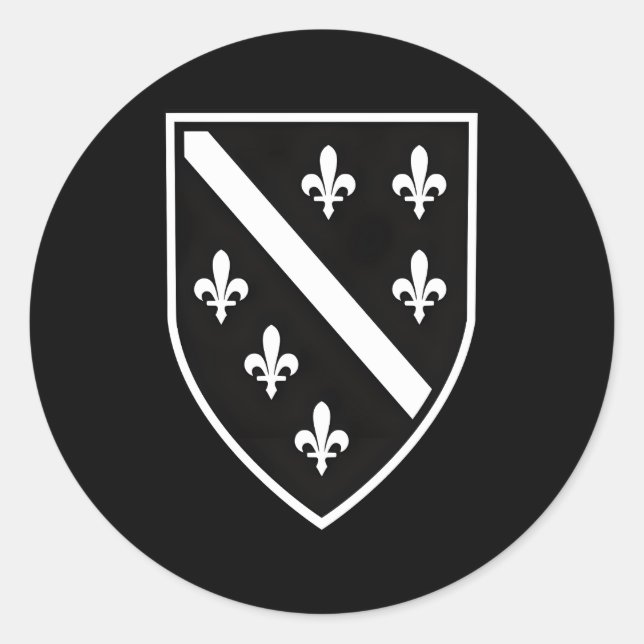 Adesivo Bósnia Sinalizador Herzegovina Bósnio dos Balcãs (Frente)