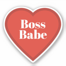 Adesivo Boss Babe Heart Sticker - Relatable Mood Sticker