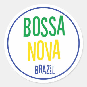 Adesivo Bossa Nova Brasil Jazz Music Vintage Typografo