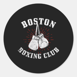 Adesivo Boston Boxing Club aflige luvas de boxe Vintag