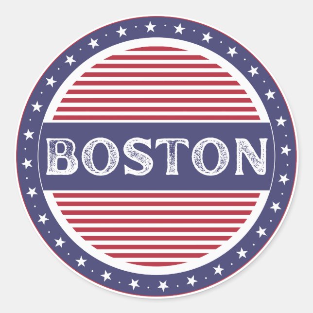 Adesivo Boston City Pride Emblem – American Identity (Frente)