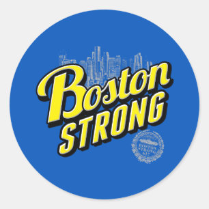 Adesivo Boston City Strong lembra a azul