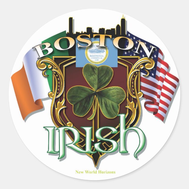 Adesivo Boston Irish Pride (Frente)