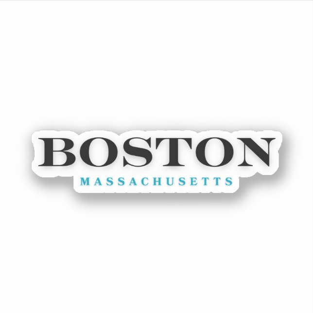Adesivo Boston Massachusetts (Frente)