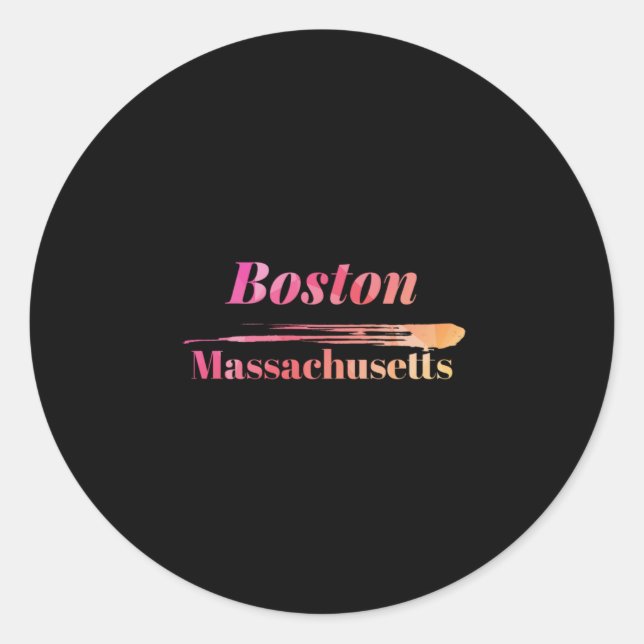 Adesivo Boston Massachusetts Low Poly (Frente)