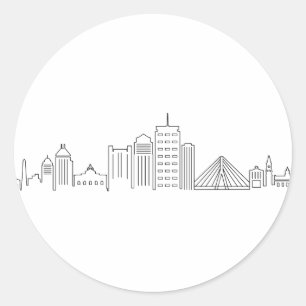 Adesivo BOSTON Massachusetts USA City Skyline Silhouette