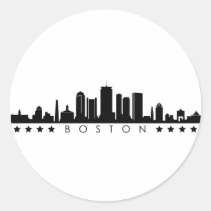 Adesivo BOSTON Massachusetts USA City Skyline Silhouette