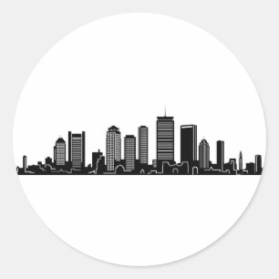 Adesivo BOSTON Massachusetts USA City Skyline Silhouette