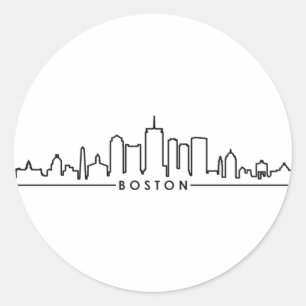 Adesivo BOSTON Massachusetts USA City Skyline Silhouette