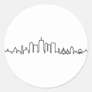 Adesivo BOSTON Massachusetts USA City Skyline Silhouette