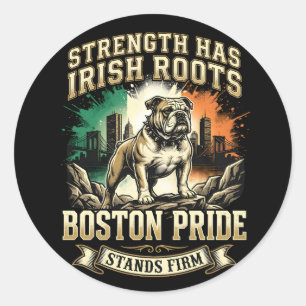 Adesivo Boston Pride Raízes Irlandesas Bulldog