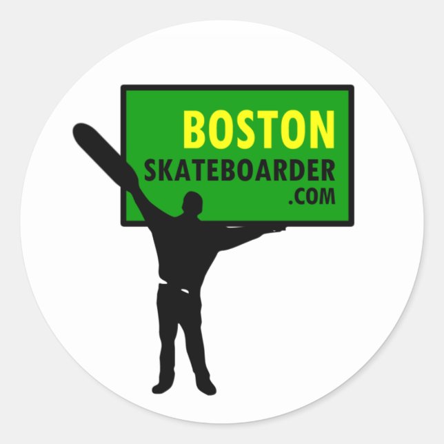 Adesivo Boston Skateboarder Stickers (Frente)