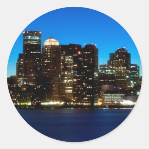 Adesivo Boston Skyline com Lua