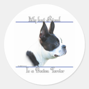 Adesivo Boston Terrier Best Friend 2 - Sticker