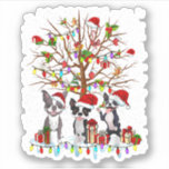 Adesivo Boston Terrier Christmas Tree Funny Xmas Boston Te<br><div class="desc">Boston Terrier Christmas Tree Funny Xmas Boston Terrier Dog T-Shirt</div>