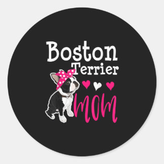 Adesivo Boston Terrier Dog Mãe Proprietária Cute Engraçado