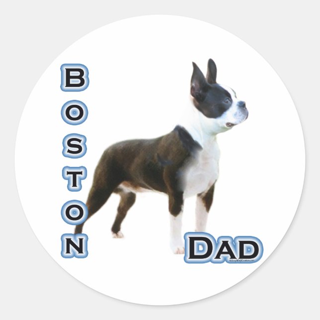 Adesivo Boston Terrier Pai 4 - Sticker (Frente)