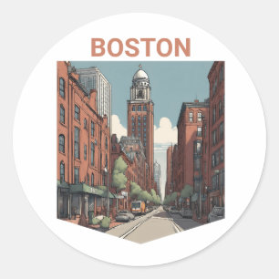 Adesivo Boston Traveler Uma Ideia De Presente Deliciosa
