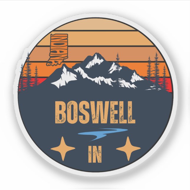 Adesivo Boswell, Indiana (Frente)