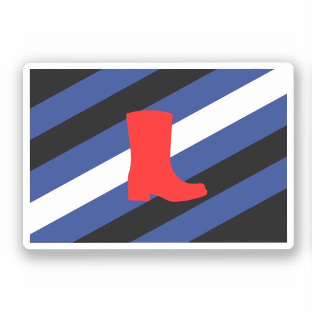 Adesivo Bota Bandeira Orgulho (Frente)