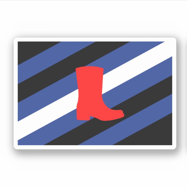 Adesivo Bota Bandeira Orgulho (Frente)