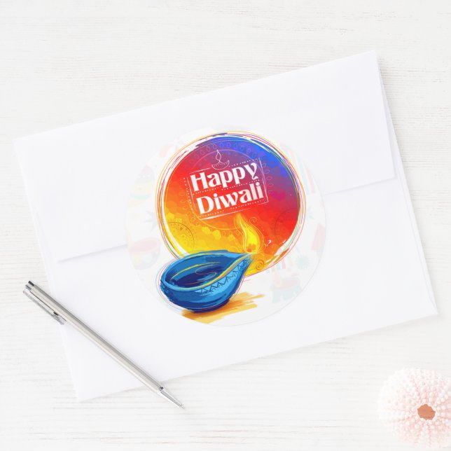 Adesivo Bota-cola do Happy Diwali (Envelope)