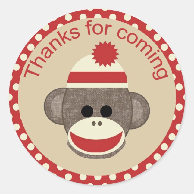 Adesivo Bota-cola-redonda do Macaco (Frente)