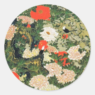 Adesivo Botan Shoukinzu - Padrão Colorido das Flores Flora