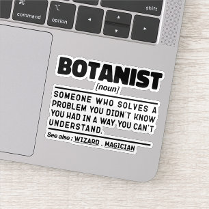 Adesivo Botânica de Definição de Noun Botânica Legal