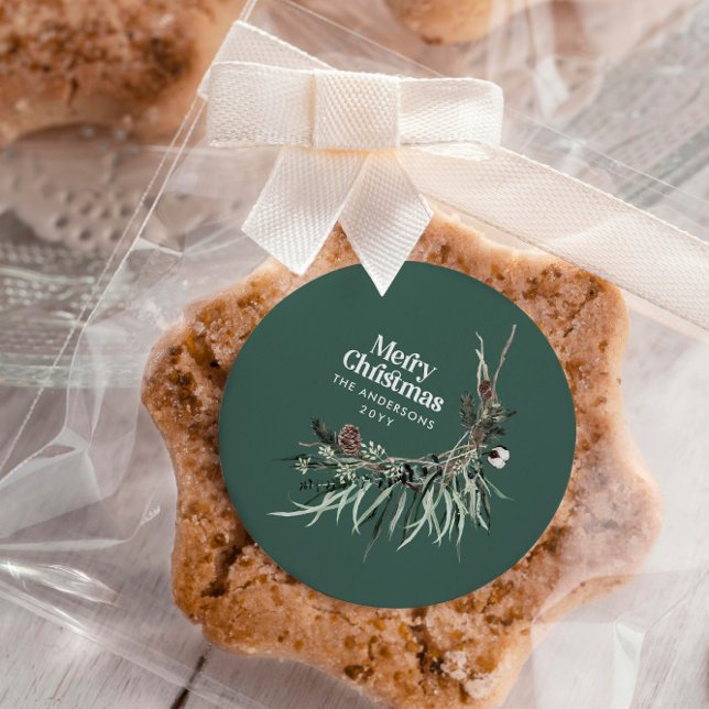 Adesivo Botânica elegante e verde de aquarela (Criador carregado)