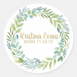 Adesivo Botânica Eucalyptus Greenery Wreath Sticker