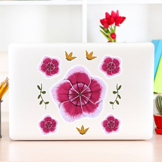 Adesivo Botânica Floral bonito, Retirada À Mão