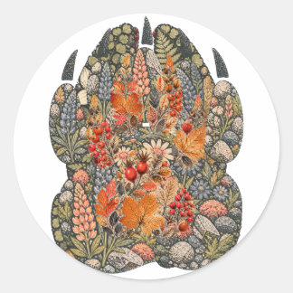 Adesivo Botanical Fox Paw Autumn Hedgerow Nature Sticker
