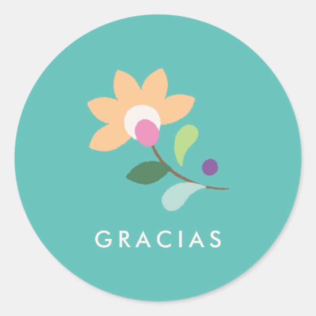 Adesivo Botânico Cinco de Mayo Sticker - Turquesa (Frente)