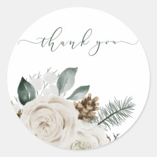 Adesivo Botânico Floral Obrigado Envelope Selos