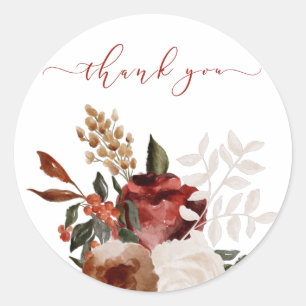 Adesivo Botânico Floral Obrigado Envelope Selos