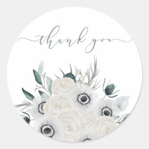 Adesivo Botânico Floral Obrigado Envelope Selos