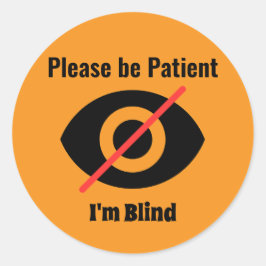 Adesivo Botão Cego Símbolo