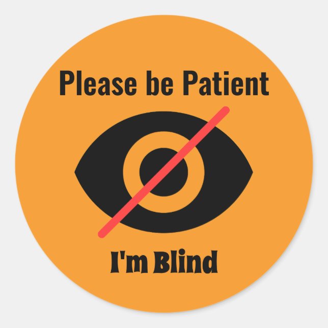 Adesivo Botão Cego Símbolo (Frente)