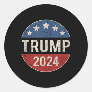 Adesivo Botão da Campanha Retroativa Trump 2024 Re-Eleve P