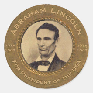 Adesivo Botão de campanha Abraham Lincoln