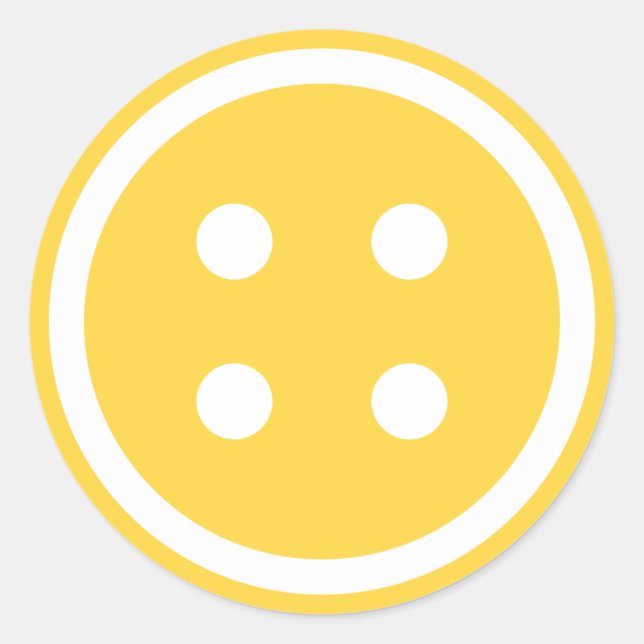 Adesivo Botão de costura de laranja-acastanhado (Frente)