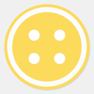 Adesivo Botão de costura de laranja-acastanhado