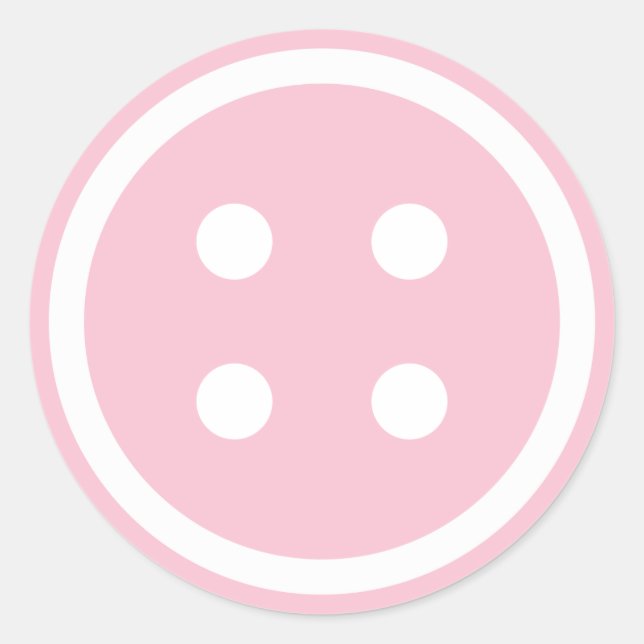 Adesivo Botão de costura rosa-claro (Frente)