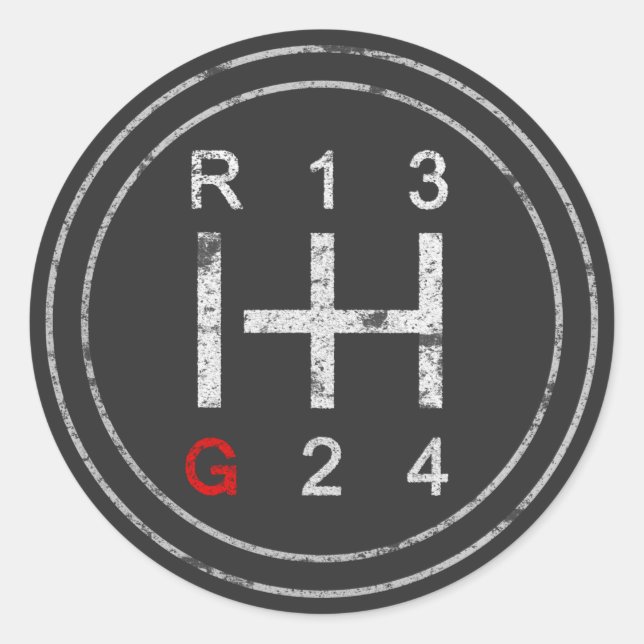 Adesivo Botão de mudança de velocidades Syncro T3 Vagão cl (Frente)