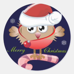 Adesivo Botão de Natal bonito com chapéu de Papai Noel- pá