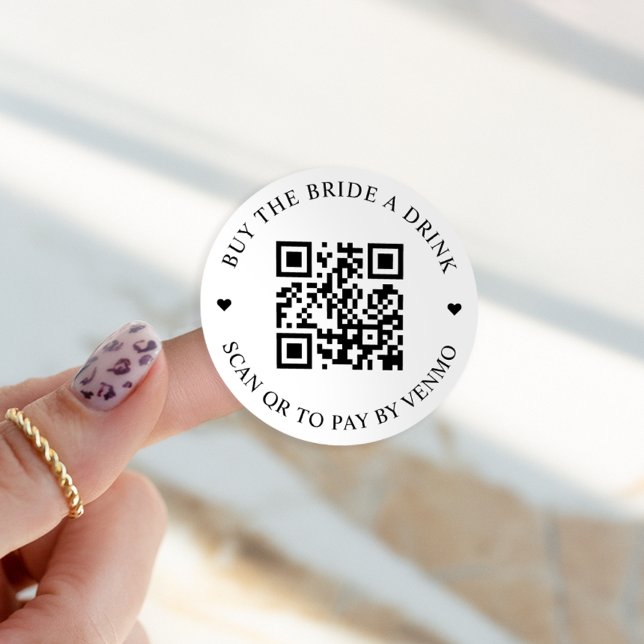 Adesivo Botão de QR Code para Comprar uma Bebida para a No (Criador carregado)
